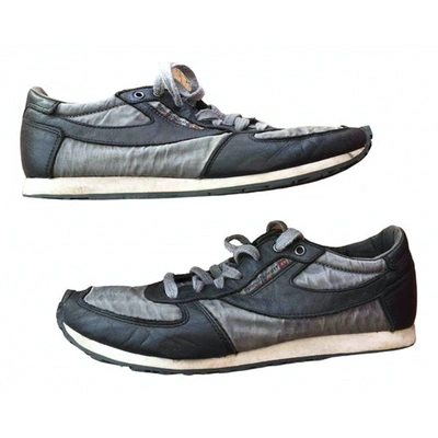 Pre-owned Diesel Cloth Trainers In Grey