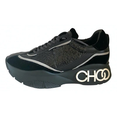 Pre-owned Jimmy Choo Leather Trainers In Black