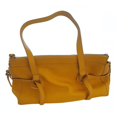 Pre-owned Hogan Yellow Leather Handbag