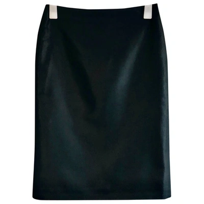Pre-owned Alexander Mcqueen Anthracite Wool Skirt