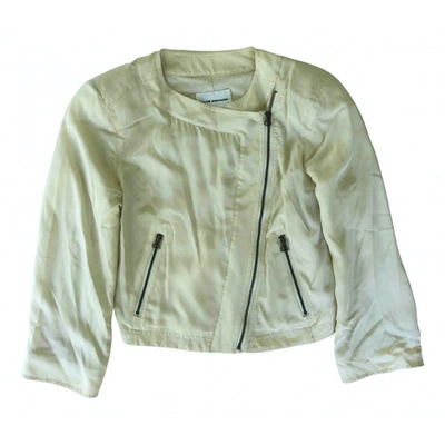 Pre-owned Club Monaco Silk Jacket In Beige