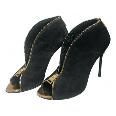 Pre-owned Tom Ford Open Toe Boots In Black