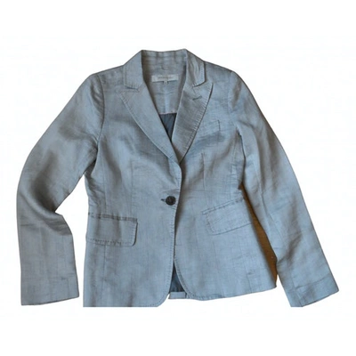 Pre-owned Gerard Darel Linen Blazer In Silver