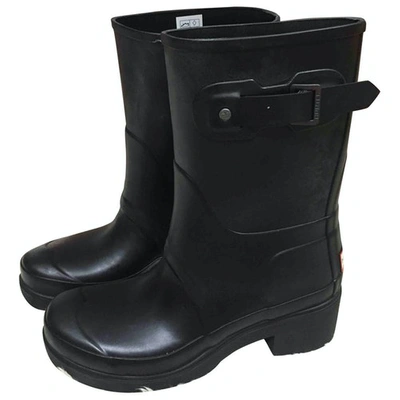 Pre-owned Hunter Black Rubber Boots