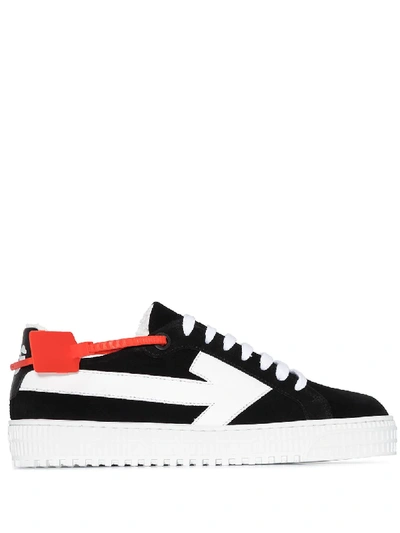 Shop Off-white Arrows Logo Low-top Sneakers In Black