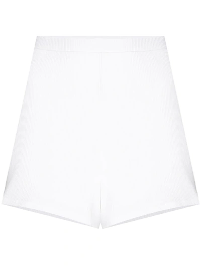 Shop Skin Ribbed Shorts In White