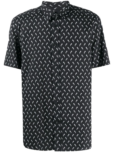 Shop Diesel S-riley Motif-print Shirt In Black