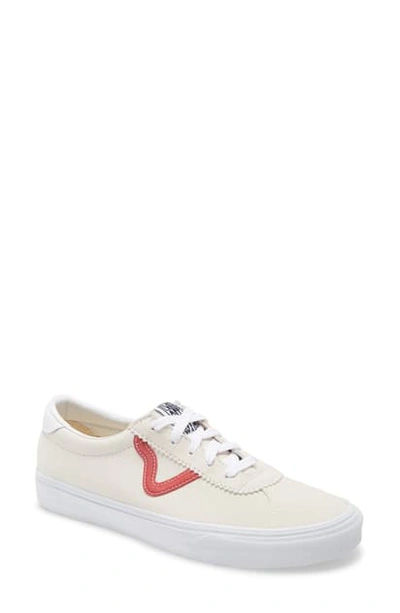 Shop Vans Sport Sneaker In Marshmallow/ Racing Red