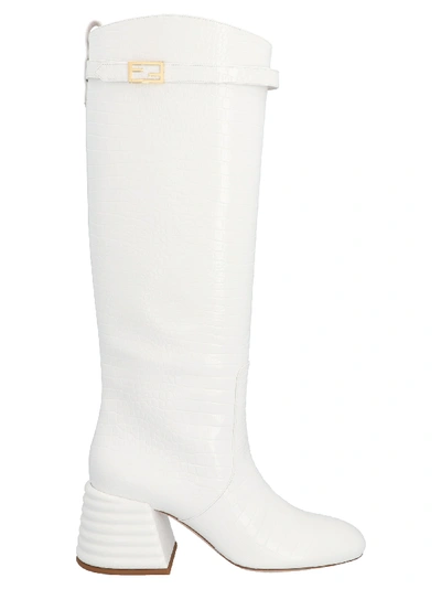 Shop Fendi Promenade Boots In White