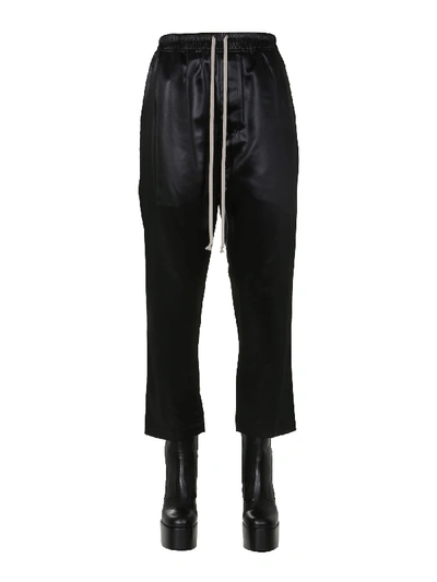 Shop Rick Owens Slim Fit Trousers In Nero