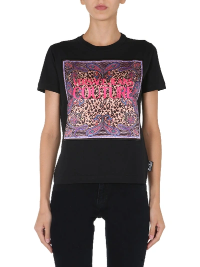 Shop Versace Jeans Couture Crew Neck T-shirt In Nero