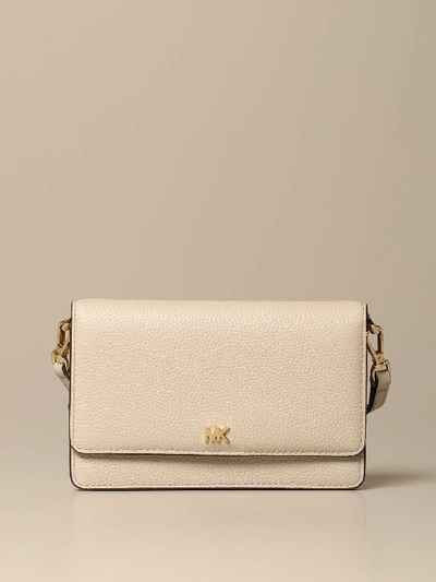 Shop Michael Michael Kors Crossbody Bags  Mini Leather Clutch Bag In Sand