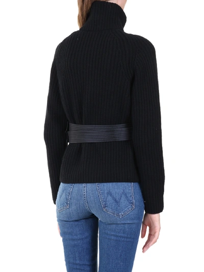 Shop Moncler High Neck Sweater In Black