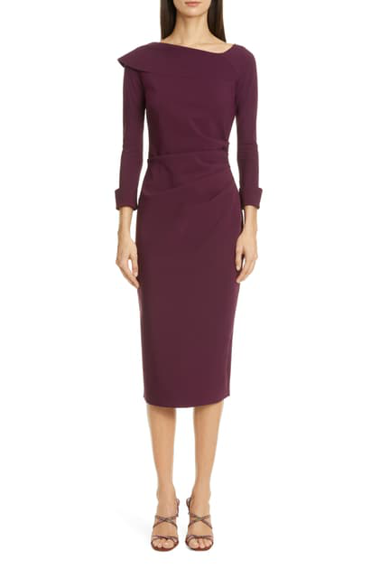 asymmetrical sheath dress