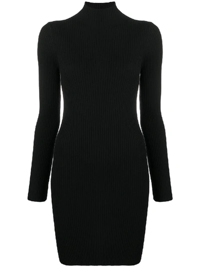 Shop Wolford Ribbed Jumper Dress In Black