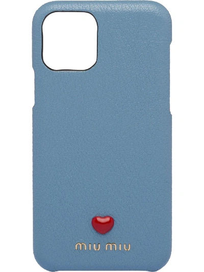 Shop Miu Miu Iphone 11 Pro Case In Blue