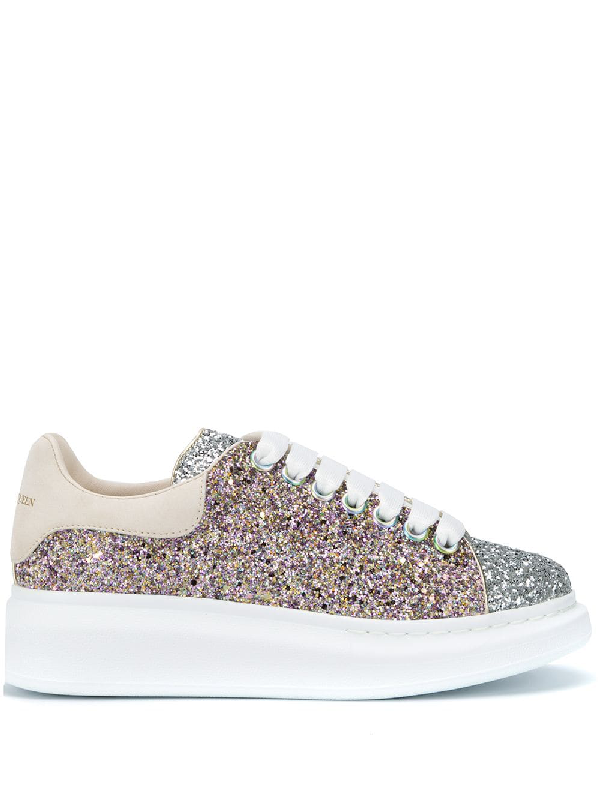 alexander mcqueen metallic trainers