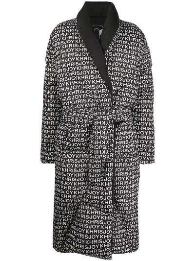 Shop Khrisjoy Quilted Robe Coat In Black