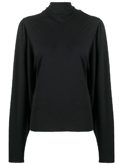 Shop Lemaire Tie-neck Jumper In Black