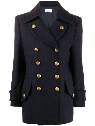 Shop P.a.r.o.s.h Lali Peacoat In Blue