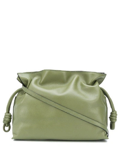 Shop Loewe Flamenco Shoulder Bag In Green
