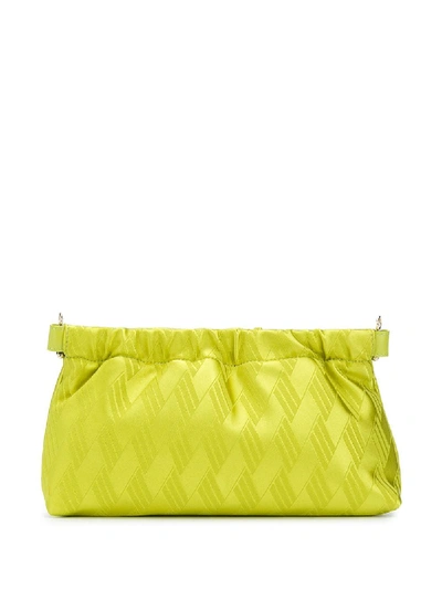 Shop Attico Jacquard Clutch In Green