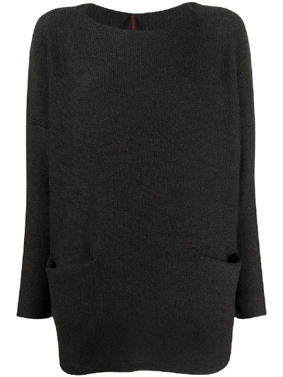 Shop Daniela Gregis Patch-pocket Sweater In Grey
