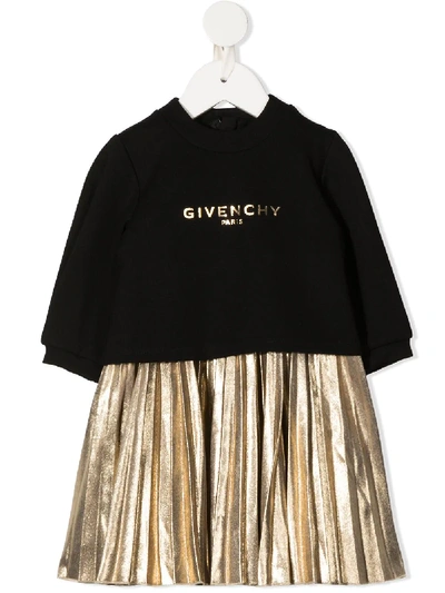Shop Givenchy Sweatshirt And Metallic Dress Set In Black