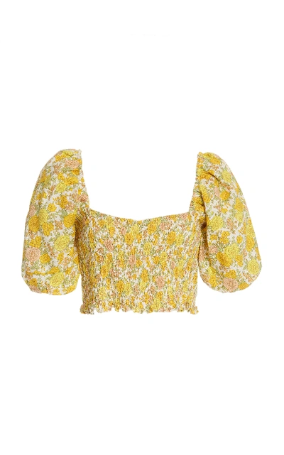 Shop Faithfull The Brand Robina Floral Print Crop Top In Multi