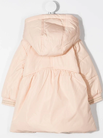 Shop Chloé Puffball Rain Coat In Pink