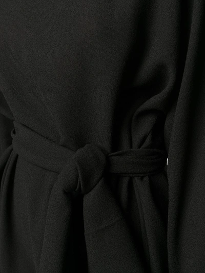 Shop Daniela Gregis Tie-waist Midi Dress In Black