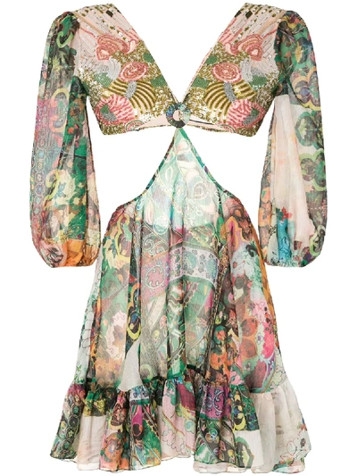 Shop Alexis Ziya Floral Print Dress In Multicolour