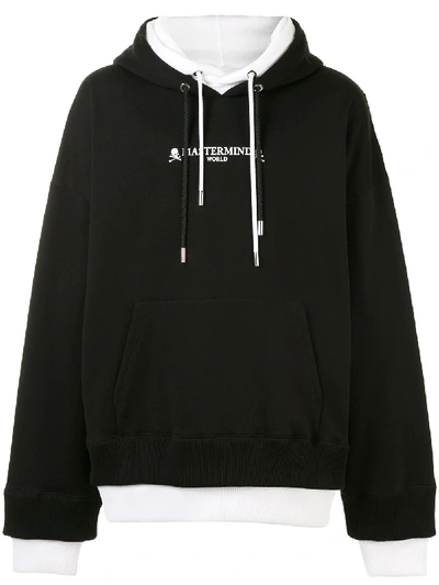 Shop Mastermind Japan Skull Print Hoodie In Black