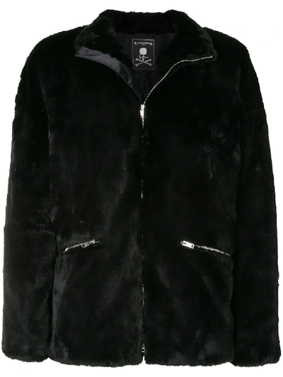 Mastermind Japan Skull Print Zipped Jacket In Black