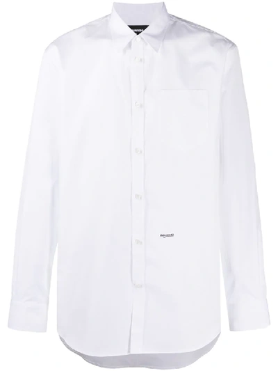 Shop Dsquared2 Logo-embroidered Shirt In White