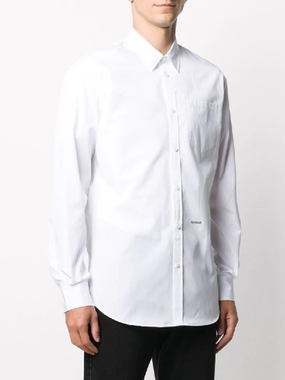 Shop Dsquared2 Logo-embroidered Shirt In White