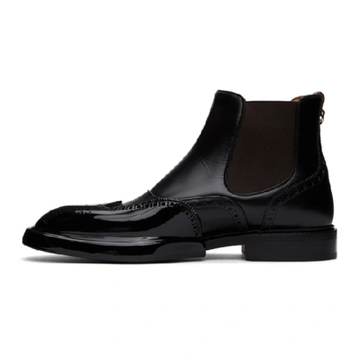 Shop Burberry Black Brogue Chelsea Boot