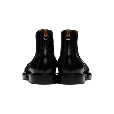 Shop Burberry Black Brogue Chelsea Boot