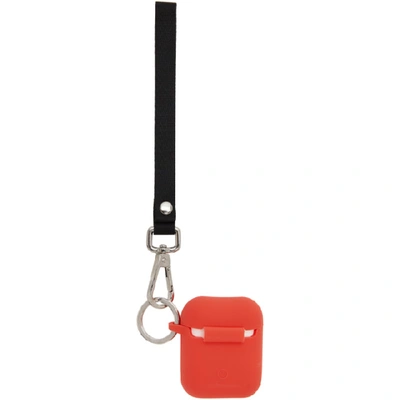 Shop Palm Angels Red Logo Airpods Case