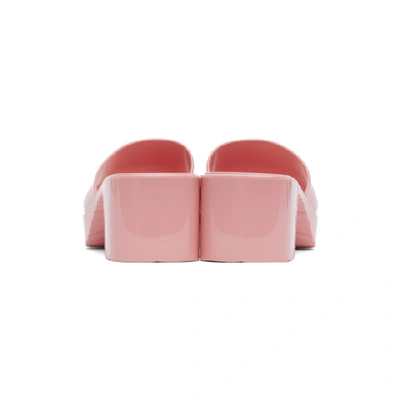 Shop Gucci Pink Rubber Slide Sandals In 5815 Wildro