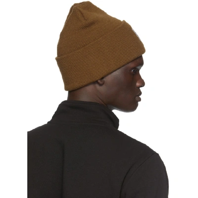 Carhartt Logo-patch Beanie In Hz00 Brown