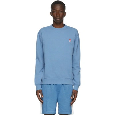 Shop Ami Alexandre Mattiussi Blue Ami De Coeur Sweatshirt In Blue 400