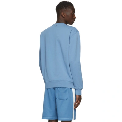 Shop Ami Alexandre Mattiussi Blue Ami De Coeur Sweatshirt In Blue 400