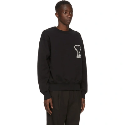 Shop Ami Alexandre Mattiussi Black Ami De Coeur Sweatshirt In Black 001