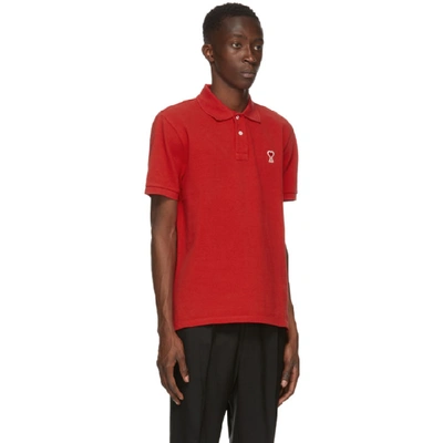 Shop Ami Alexandre Mattiussi Red Ami De Coeur Polo In Red 600