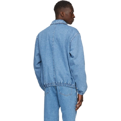 Shop Ami Alexandre Mattiussi Blue Denim Ami De Coeur Jacket In Blue 480