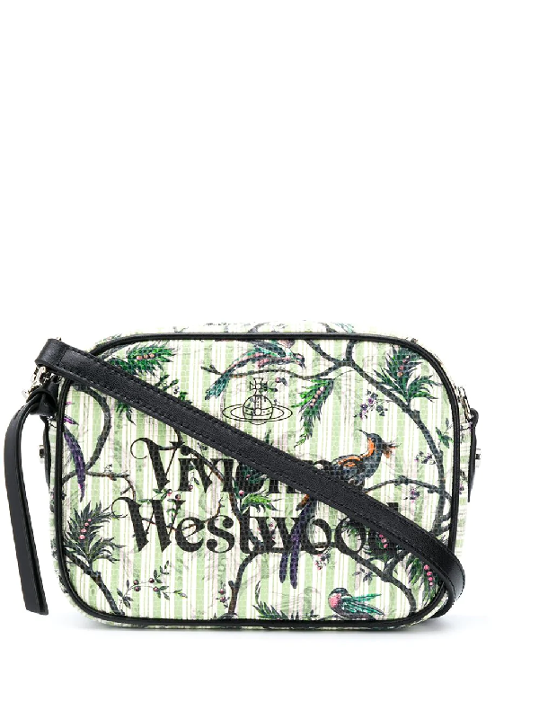 Vivienne Westwood Logo Print Cross Body Bag In Green ModeSens