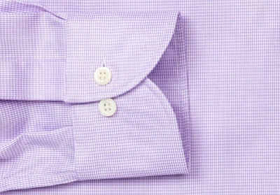 Shop Ledbury Men's Lavender Danvers Houndstooth Dress Shirt Lavender Purple Cotton