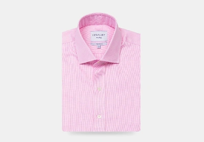 Shop Ledbury Men's Pink Danvers Houndstooth Dress Shirt Cotton