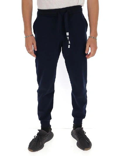 Shop Thom Browne Drawstring Joggers In Navy